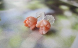 【ふるさと納税】【高知県大月町産】　天然ピンク珊瑚バラのつぼみのピアス