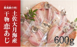 【ふるさと納税】土佐大月海産　高級アジの干物 恋あじ 600g