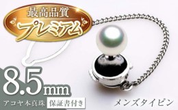 【ふるさと納税】【最速発送！】《アコヤ本真珠》WG-8.5mm メンズ タイピン 【プレミアム】 パール アクセサリー / パール 真珠 アクセサ