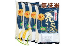 【ふるさと納税】＜令和5年産＞福岡県産ブランド米「元気つくし」無洗米20kg(5kg×4袋)(吉富町)【1340856】