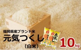 【ふるさと納税】[?5858-0257]【令和4年産】福岡県産 ブランド米「元気つくし」白米 10kg