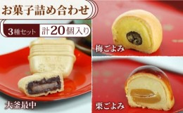 【ふるさと納税】大釜最中・梅ごよみ・栗ごよみ 20個入り 詰め合わせ 長崎市/お菓子司 大竹堂 [LAV003]