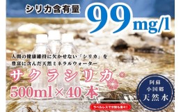 【ふるさと納税】阿蘇小国郷の天然水「サクラシリカ」500ml×40本