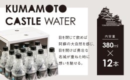 【ふるさと納税】ナチュラルミネラルウォーター 380ml×12本 KUMAMOTO CASTLE WATER