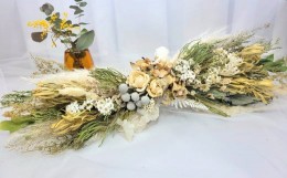 【ふるさと納税】季節のスワッグ 1点 約50cm〜60cm 手作り ドライフラワー 花