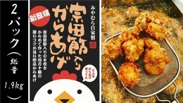 【ふるさと納税】宗田節入りからあげ（冷凍950g）×２パック　揚げるだけ おつまみ お弁当 惣菜【R00328】