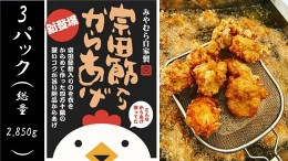 【ふるさと納税】宗田節入りからあげ（冷凍950g）×３パック　揚げるだけ おつまみ お弁当 惣菜【R00481】