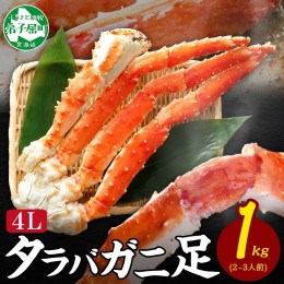 【ふるさと納税】1704.  ボイルタラバガニ足4L 1kg 食べ方ガイド・専用ハサミ付 カニ かに 蟹 送料無料 北海道 弟子屈町