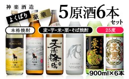 【ふるさと納税】神楽酒造よくばり焼酎6本セット 芋・麦・米・栗・そば 5原料＜2.1-5＞