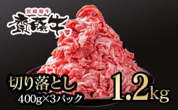 【ふるさと納税】黒毛和牛「宮崎和牛 齋藤牛」牛肉 切り落とし1.2kg 400g×3 小分け ＜1.8-9＞国産牛 切り落とし牛肉