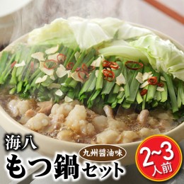 【ふるさと納税】ZG150.【海八】博多九州醤油味もつ鍋セット（2〜3人前）