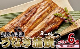 【ふるさと納税】鹿児島県産　うなぎ蒲焼　約70g×6枚【タレ・山椒付】　