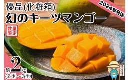 【ふるさと納税】【2024年発送】＜優品＞幻のキーツマンゴー約2kg（化粧箱）2玉〜3玉