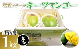 【ふるさと納税】【2024年発送先行予約】沖縄県【琉花ファーム】キーツマンゴー　秀品1kg　（ご贈答用）