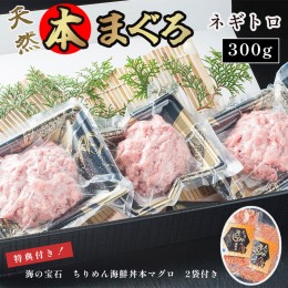 【ふるさと納税】天然 本まぐろ ネギトロ セット ネギトロ 300g 海の宝石 ちりめん海鮮丼本マグロ 2袋 特典付き プロトン冷凍 解凍レシピ