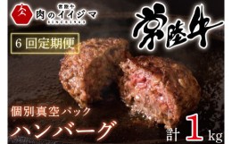 【ふるさと納税】DU-60　【定期便6回】ハンバーグ ふるさと納税 牛 無添加 計1kg × 6回 セット ギフト お返し お祝い 内祝い 記念日 プ