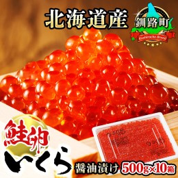 【ふるさと納税】いくら醤油漬け 500g ×10箱　| 北海道産 国産 いくら いくら醤油漬 イクラ 天然 鮭 サーモン 鮭卵 鮭いくら 小分け サ