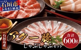 【ふるさと納税】石垣島産アグ—豚（南ぬ豚）しゃぶしゃぶ セット600g 【 バラ肉 ロース 肩ロース 豚肉 豚しゃぶ 南ぬ豚 アグー豚 しゃぶ