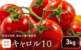 【ふるさと納税】北海道 富良野市産 完熟ミニトマト（キャロル10）約3kg トマト 甘い 野菜 新鮮 数量限定 先着順【藏ファーム】