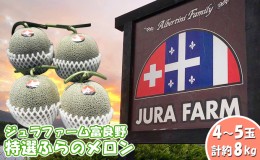 【ふるさと納税】【2024年6月下旬〜発送】特選 ふらの メロン 4〜5玉 計約8kg 北海道 富良野市 赤肉メロン (ジュラファーム富良野) メロ