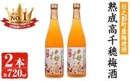 【ふるさと納税】熟成高千穂梅酒 14度(720ml×2本)【MU024】【日之影町村おこし総合産業(株)】