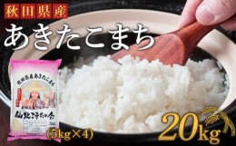 【ふるさと納税】【令和5年産】「秋田県産あきたこまち　精米２０kg」仙北こまちの会