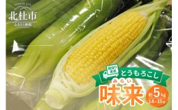 【ふるさと納税】【2024年先行予約】北杜市産とうもろこし『味来』(みらい) 朝採り直送5？セット(14〜15本）