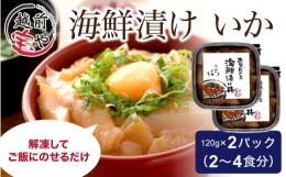 【ふるさと納税】海鮮漬け イカ 120g×2パック（2〜4食分）[A-088011] 