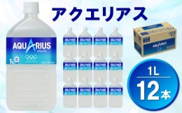 【ふるさと納税】アクエリアス 1L×12本(1ケース)【コカコーラ 熱中症対策 スポーツ飲料 スポーツドリンク 水分補給 カロリーオフ ペット