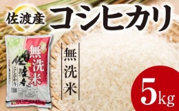 【ふるさと納税】佐渡産コシヒカリ　5kg（無洗米）
