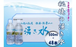 【ふるさと納税】秘境の湧き水　国内産ミネラルウォーター　500mlペットボトル 24本×2箱