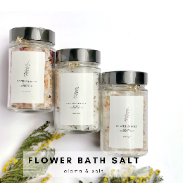 【ふるさと納税】FLOWER　BATH　SALT（ローズゼラニウム） / バスソルト　癒し　デトックス　春の柚　0928