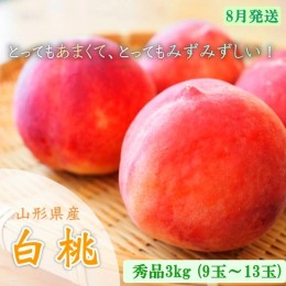 【ふるさと納税】山形市産 白桃 秀品 約3kg [やや硬め] 【令和6年産先行予約】FU23-035