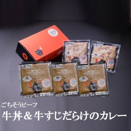 【ふるさと納税】黒毛和牛牛丼＆牛すじだらけのカレーセット