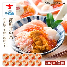 【ふるさと納税】海鮮丼 具 60g×12 丼ぶり 刺身 海鮮セット 【北海道】【札幌バルナバフーズ】