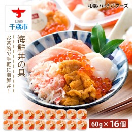 【ふるさと納税】海鮮丼 具 60g×16 丼ぶり 刺身 海鮮セット 【北海道】【札幌バルナバフーズ】