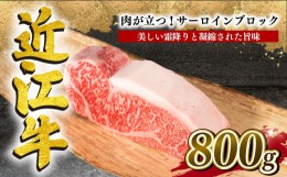 【ふるさと納税】近江牛 サーロイン ブロック 800g 冷凍 黒毛和牛 ( ブランド牛 牛肉 和牛 日本 三大和牛 贈り物 ギフト 国産 滋賀県 竜