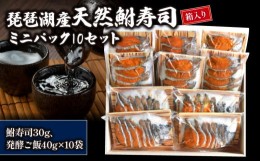 【ふるさと納税】琵琶湖産天然鮒寿司ミニパック10セット【 箱入り 】 ( 鮒 鮒ずし ふなずし 発酵食品 お茶漬け おすすめ おつまみ 珍味 