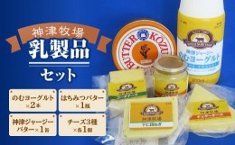 【ふるさと納税】群馬県下仁田町【神津牧場】ジャージー牛の濃厚ミルクで作った乳製品セット（発酵バター・のむヨーグルト・チーズ3種・