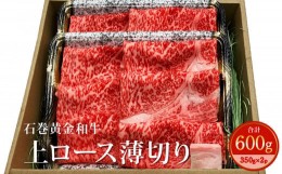 【ふるさと納税】石巻黄金和牛　上ロース薄切り約300g×2p