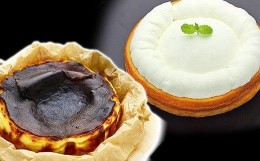 【ふるさと納税】幸せアリスの白黒チーズケーキセット【ダブルチーズケーキ6号＆バスクチーズケーキ5号】