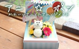 【ふるさと納税】アニ☆ポン＜ネコ＞  花 生花 花束 動物 ネコ 可愛い ギフト プレゼント 母の日