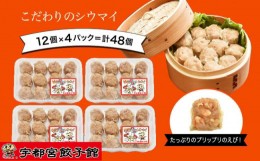 【ふるさと納税】「宇都宮餃子館」の＜健太エビシウマイ＞12個入り×4パック(計48個)