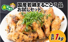 【ふるさと納税】国産若鶏まるごと7品 お試しセット 約1kg [B-019002]