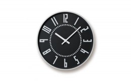 【ふるさと納税】eki clock / ブラック（TIL16-01 BK）Lemnos レムノス 時計 [?5616-0348]