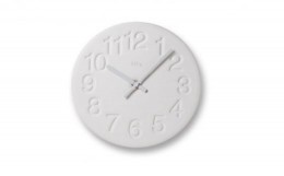 【ふるさと納税】珪藻土の時計 / ホワイト （LC11-08 WH）Lemnos レムノス 時計 [?5616-0360]