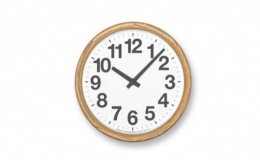 【ふるさと納税】Clock A/ ナチュラル（YK21-15NT）Lemnos 掛け時計[?5616-0668]
