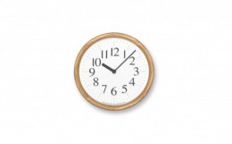 【ふるさと納税】Clock B/ ナチュラル（YK21-16NT）Lemnos 掛け時計[?5616-0670]