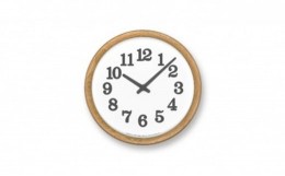 【ふるさと納税】Clock C/ ナチュラル（YK21-17NT）Lemnos 掛け時計[?5616-0672]