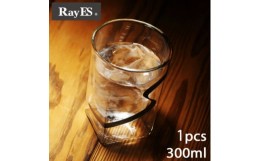 【ふるさと納税】＜RayES/レイエス＞ダブルウォールグラス　RDS-002dnmbk　300ml　ナガレ【1272220】